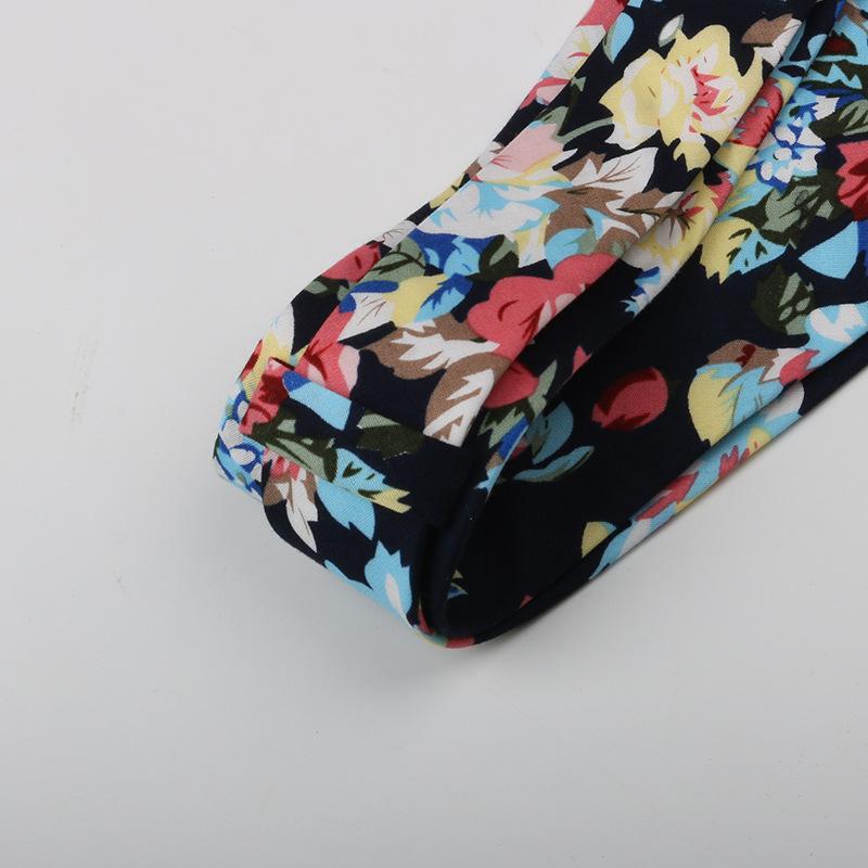 Floral Tie Men'S Patterned Cotton Shirt Macaron Printed Narrow Edition 6Cm Hand Tie Korean Casual Women'S Tie