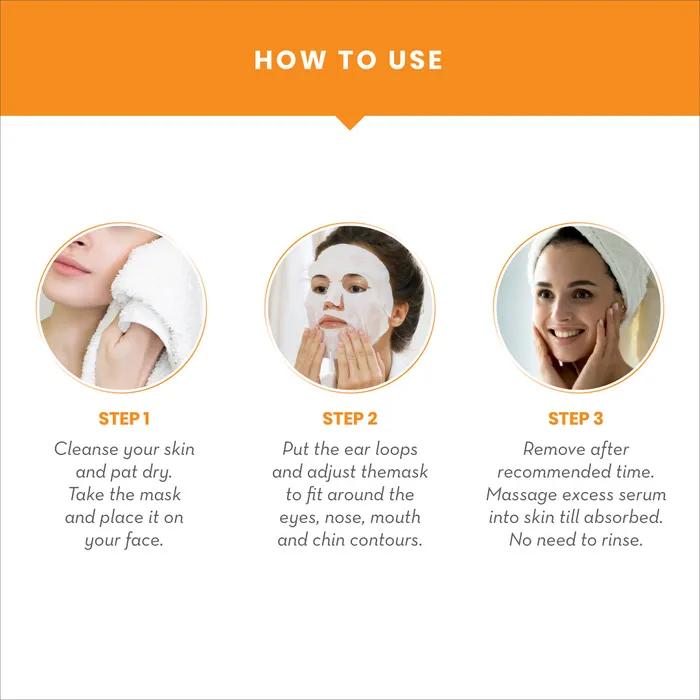 Wow Skin Science Vitamin C Sheet Mask, Pack of 3
