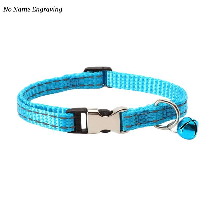 Reflective Nylon Cat Collar With Bell Free Engraving Available In Multiple Colors Suitable For Cats