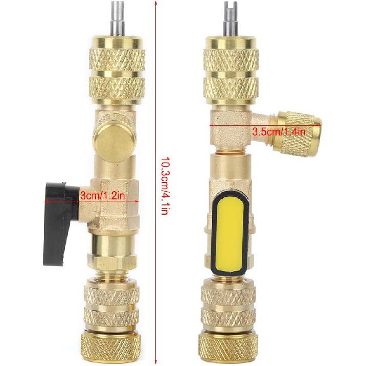 AC Valve Core Remover, Valve Core Remover Tool Kit, Efficient Valve Stem Removal, Suitable for Quick and Easy Spool Removal