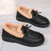 Women's Casual Winter Platform Moccasin Snow Boots With Faux Fur Lined Anti-Slip PU Leather Walking Shoes Slippers for Women Warm Outdoor Ankle Boots