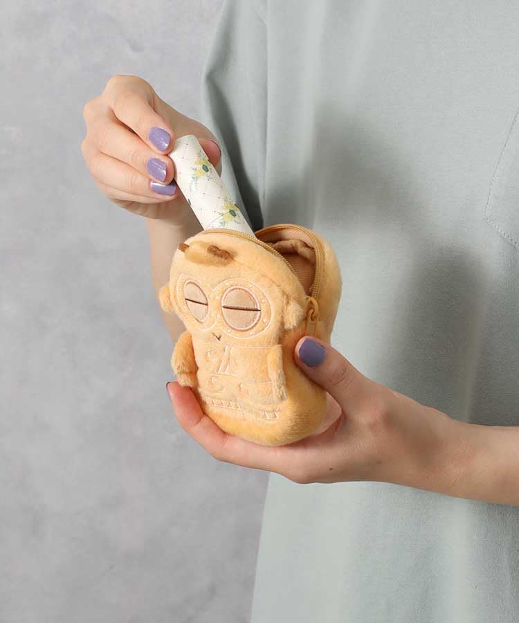 BleuBleuet Chubby Ancient Mini Pouch with Carabiner (Dogū)