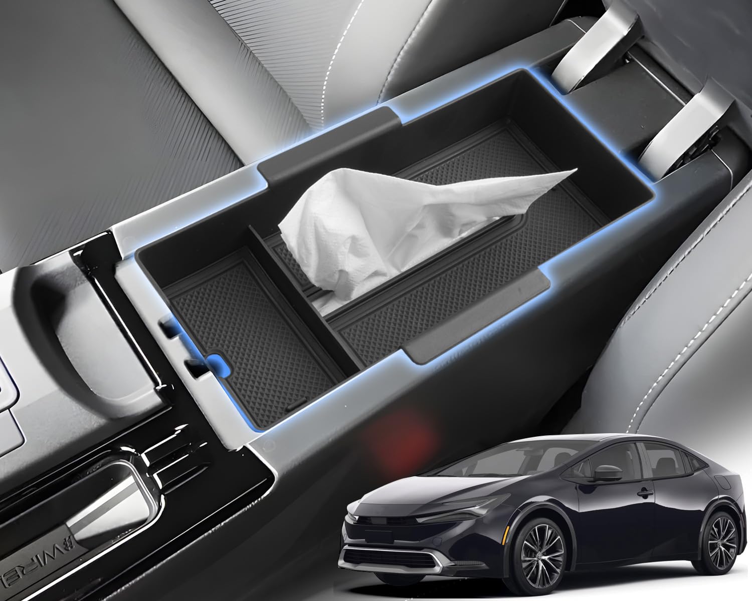 

WEIPIN Console Tray for the New 60 Console Prius Console Inner Center Small Item ABS Easy Prius 5th Generation Custom Parts Prius, Box, 60, Tray, чёрный