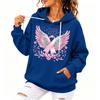 Women's Casual Hoodie with Printed Design, Loose Fit Sweatshirt for Everyday Wear