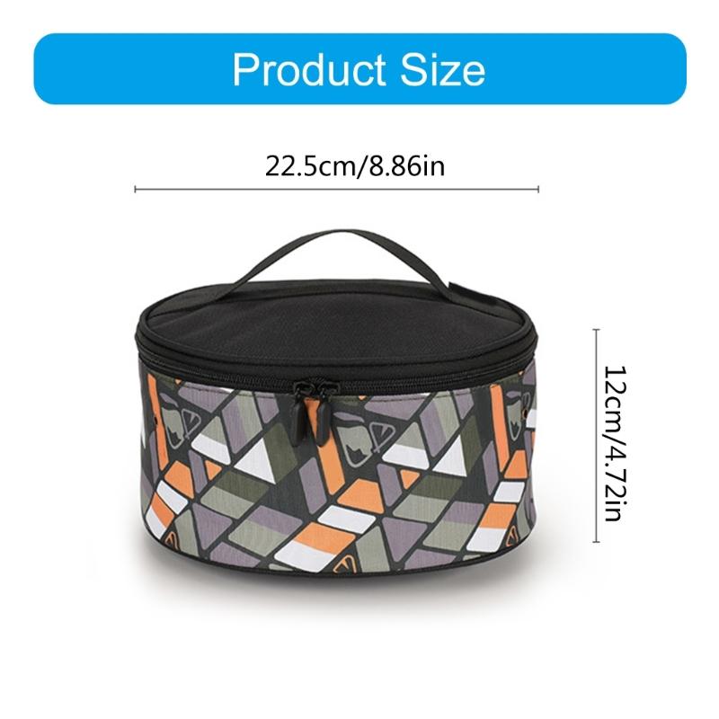 Outdoor Teller Geschirr Schüssel Aufbewahrungstasche Runde Tellerhalter Tasche für Picknicks Camping Teller Organizer Geschirrbehälter