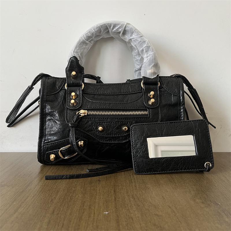 Women's Mini Crossbody Tassel Bag - Medium/Small Size, Motorcycle Style