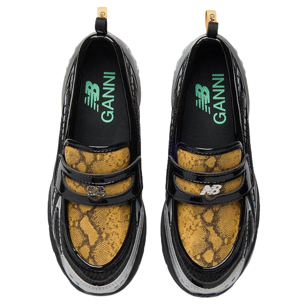 GANNI x New Balance 1906L Schlangenleder Schwarz Silber Unisex Sneaker Herbstblatt Silber-Metallic U1906LGA