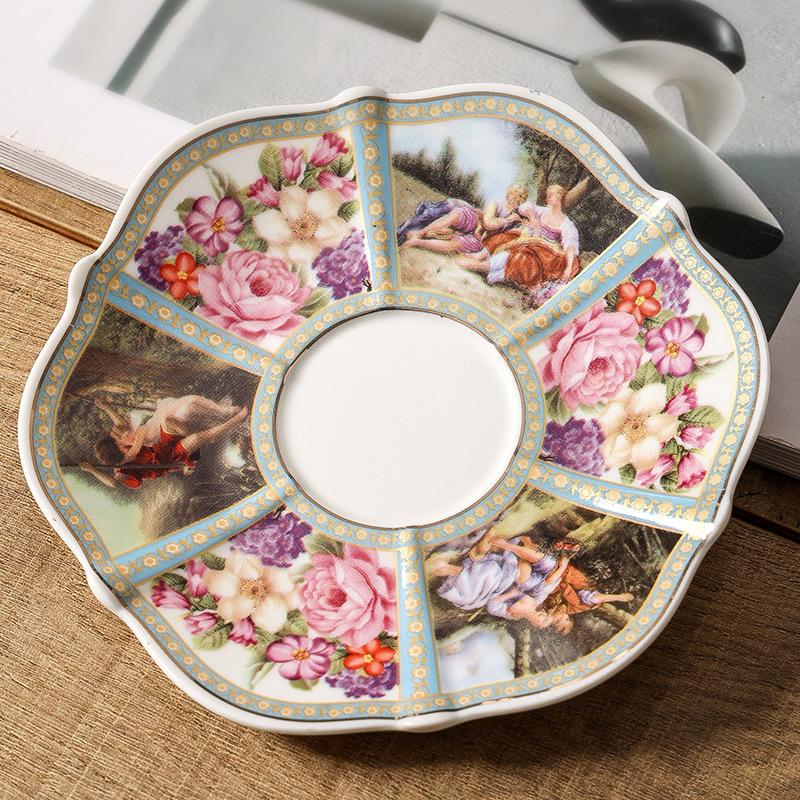 Western-Style Phnom Penh Court Coffee Cup And Saucer High-Value Flower Ceramic Cup Exquisite Light Luxury Afternoon Tea Tea Set