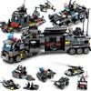 City Series Police Station Swat Building Blocks Fighting Robot Helicopter Bricks Kit Educational Toys For Children Gifts