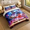 Set Biancheria da Letto 3 Pezzi con Nome Personalizzato, Miraculous Ladybug 1 Copripiumino 2 Federe Biancheria da Letto Morbida per Regalo
