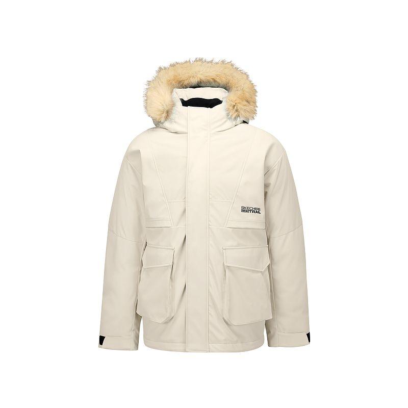 Skechers Duck Down Windproof Waterproof Warm Long Hooded Down Jacket Unisex Outerwear P425U032-00V7 S