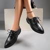 2026 New Elegant Patent Leather Dress Shoes for Women Spring Summer Fashion Pointed Toe Thick Heels Single Shoes Plus Size