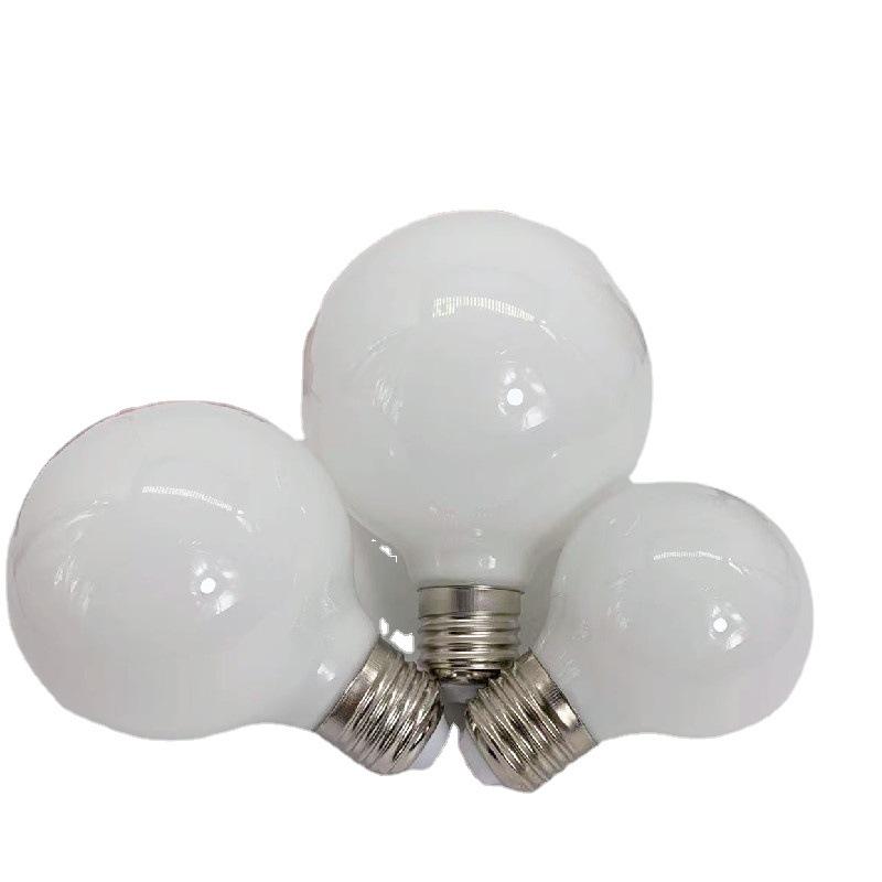 G80 LED-Dragonball-Glühbirne, E27, dreifarbiges warmes/natürliches Licht, rund, milchig weiß für die Heimdekoration