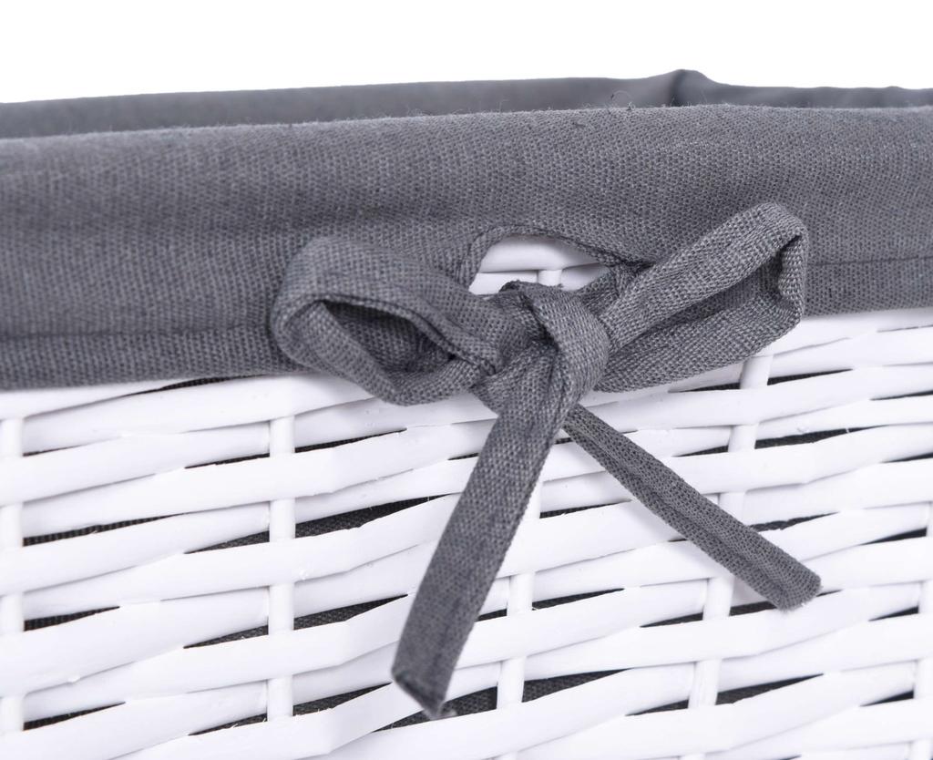 Wicker Basket 30X20X15 Cm - White-Gray