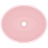 Luxurious Oval Wash Basin Matte Pink 40 X 33 Cm Ceramic