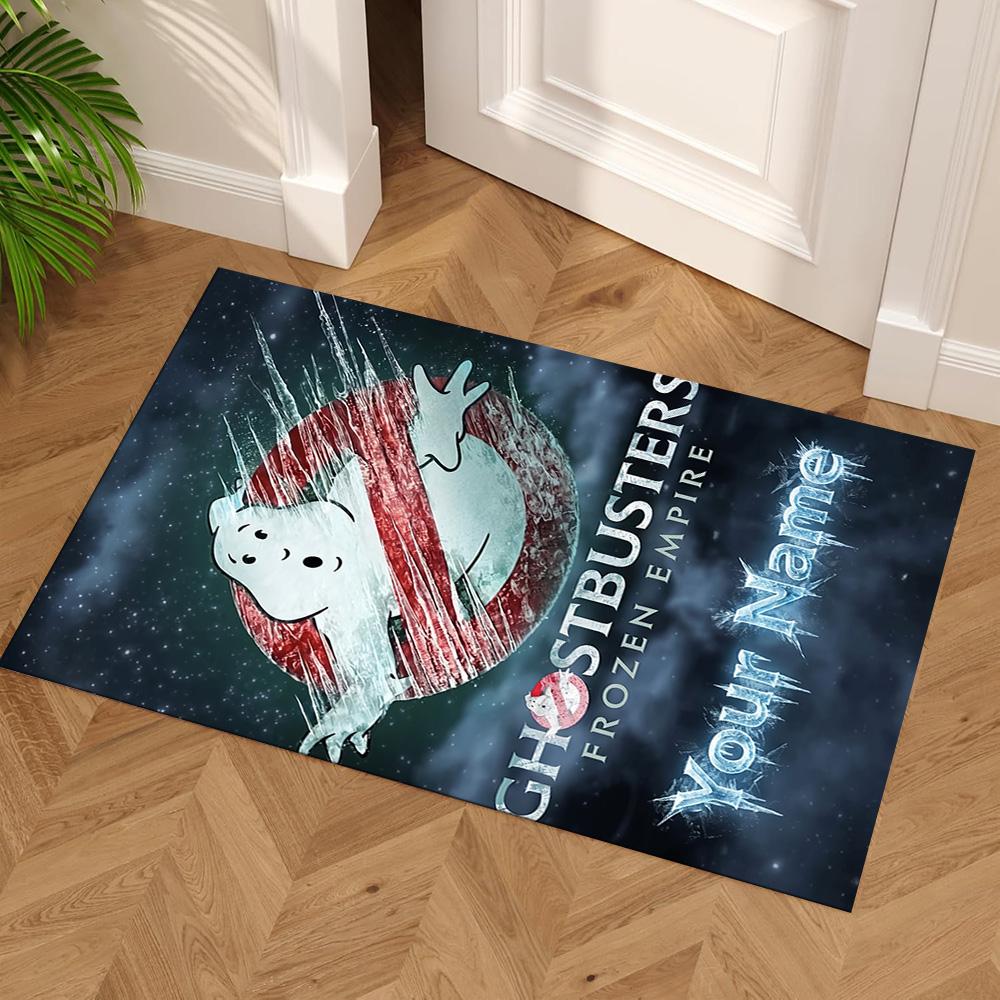 Ghostbusters Personalized Name Floor Mat Suitable for Decorate room Playrooms Kitchen Game Room Anti-slip Rug Decorate Offices