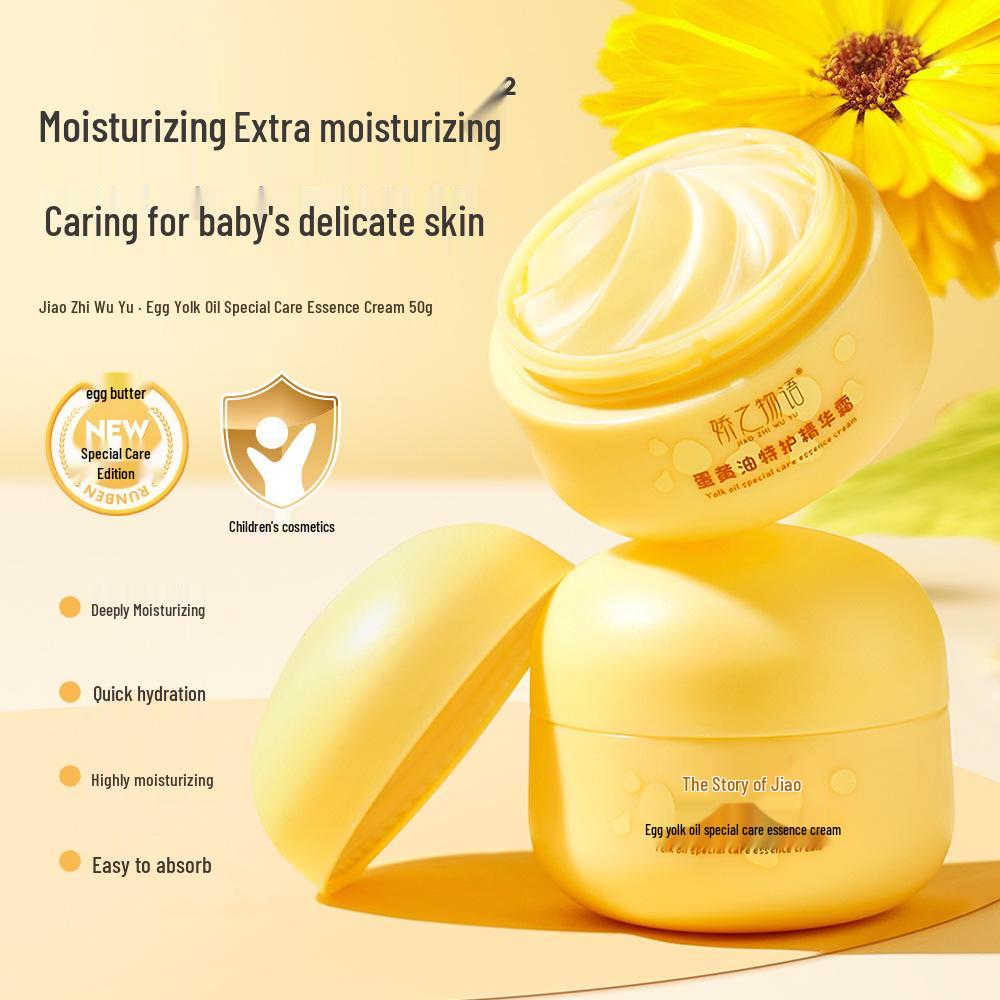 Jiao Zhi Egg Yolk Oil Face Cream: Hydrating & Nourishing Skincare for Autumn/Winter - Suitable for Infants