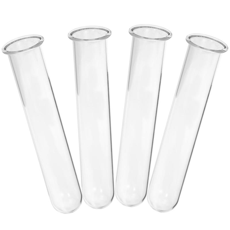 4Pcs Hydroponic Test Tubes For Plants Flower Pots Glass Desk Propagation Station Hanging Test Tubes Flowers Glass Tube For Plant