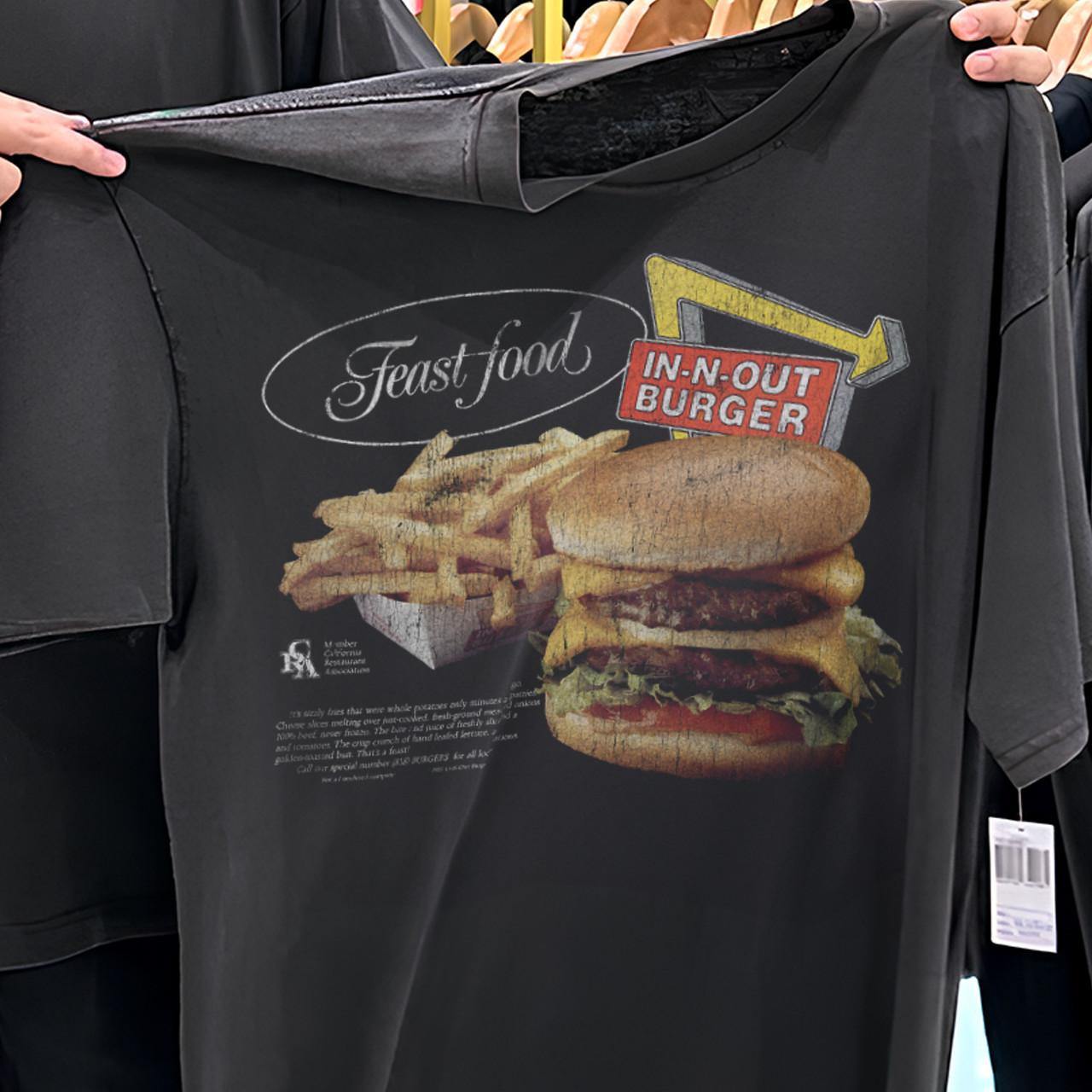 Feast Food 90 s In-n-Out Promo T-Shirt Black XXL L