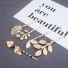 2PCS Metal Vintage Hair Pin Clip for Women/Girl Headwear Gold Color Leave Hairpins Barrettes Styling Hair Accessories Gifts