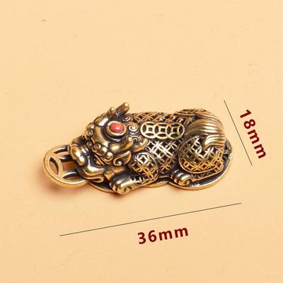 Amuletă Pandantiv Statuetă Ornament Animal Alamă Pixiu Monedă Chinezesc Miniaturi Figurine Decor Accesorii Decor de Masă Casă Birou