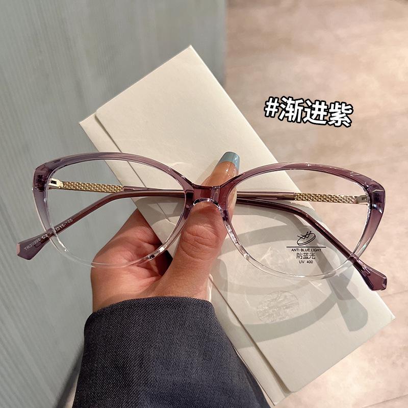 Material Eyeglass Frames For Men Cat Eye Shape Stylish Woman Eyeglasses Blue Light Blocking Glasses Frame