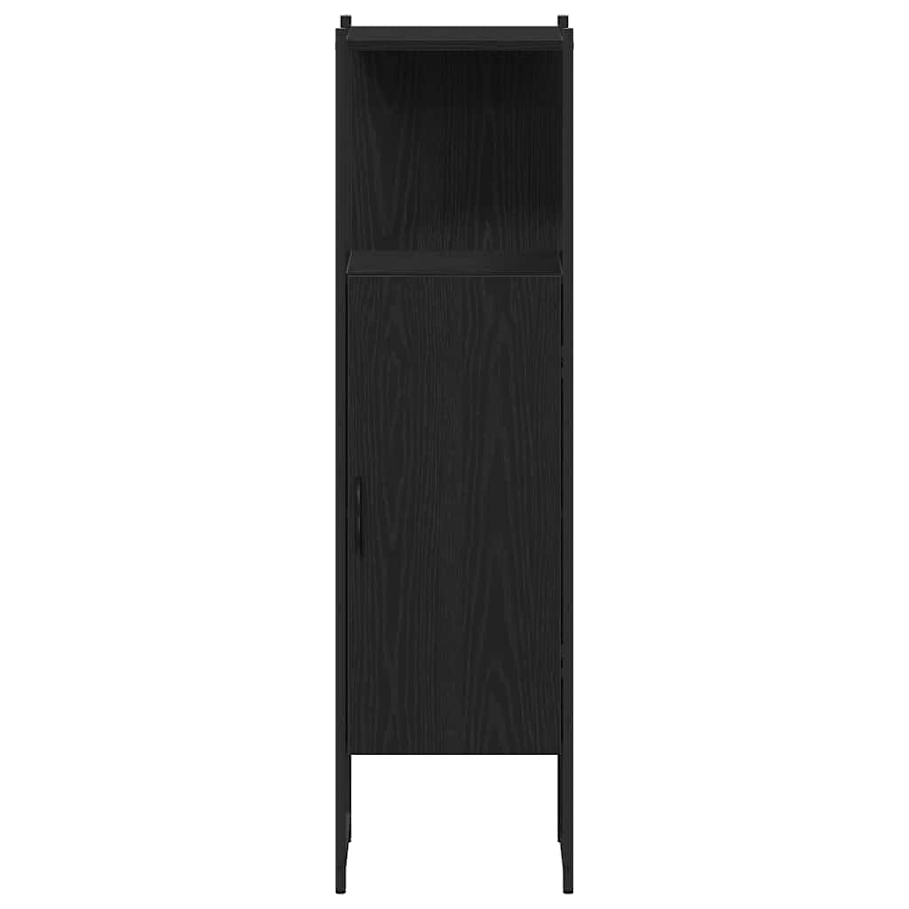 Bathroom Furniture Set 4 pcs Black Oak Effect Particleboard
