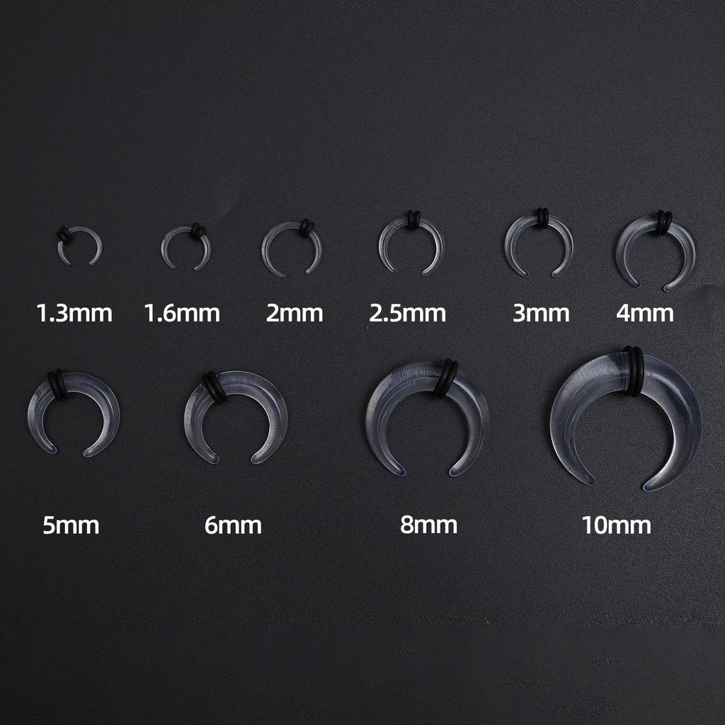 Acrylic Heart & Triangle Ear Plugs – Colorful Piercing Jewelry In Multiple Sizes