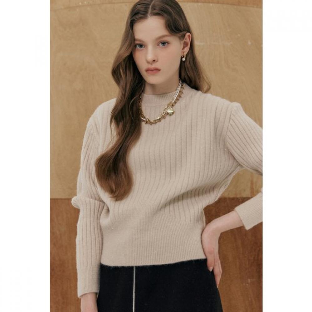 Glitter Mix Round Neck Crop Rib Knit Zd02qk008on