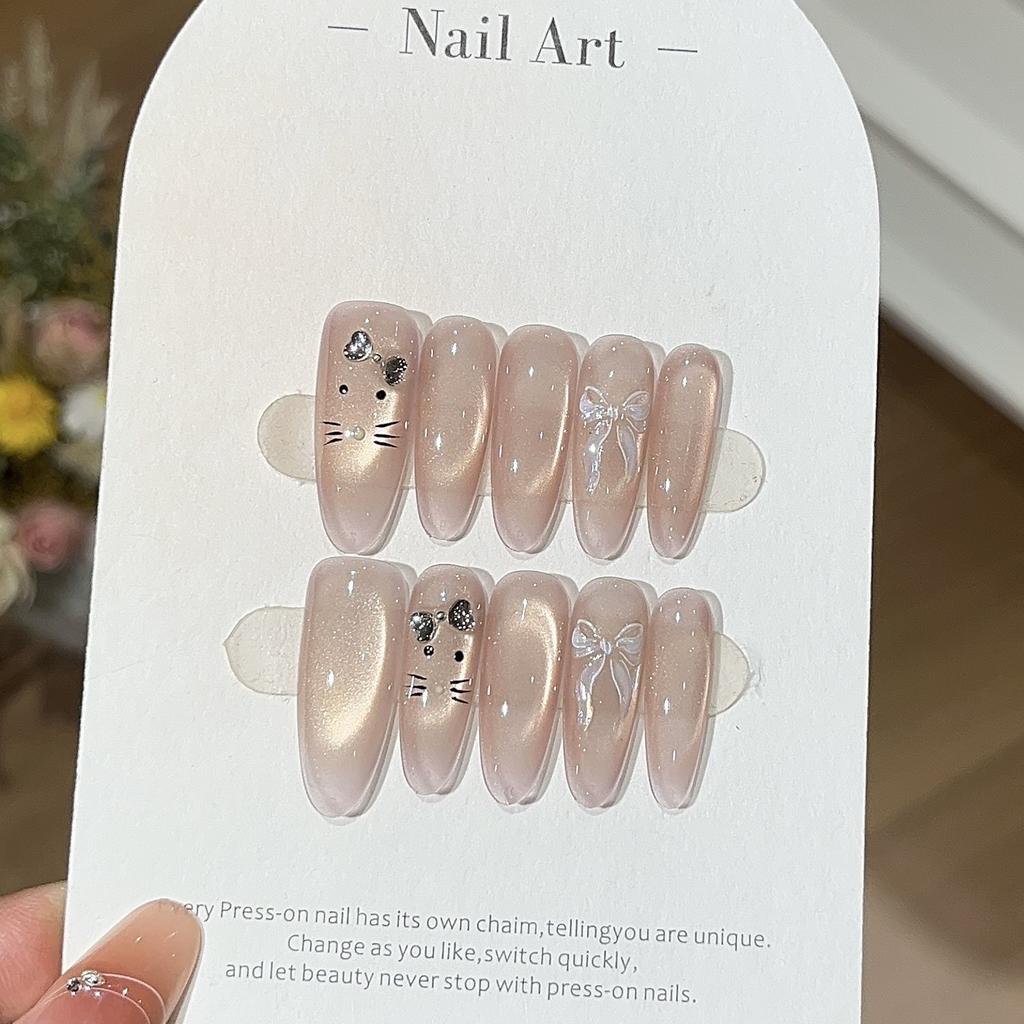 Pure Desire Kot Pure Desire Różowy Ręcznie malowany KT Wybuchający Nude Różowy Szklany Koralik Kocie Oko Do Noszenia