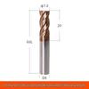 Taiwan 60° Tungsten Carbide 4-Flute Coated End Mill for Steel CNC Machining