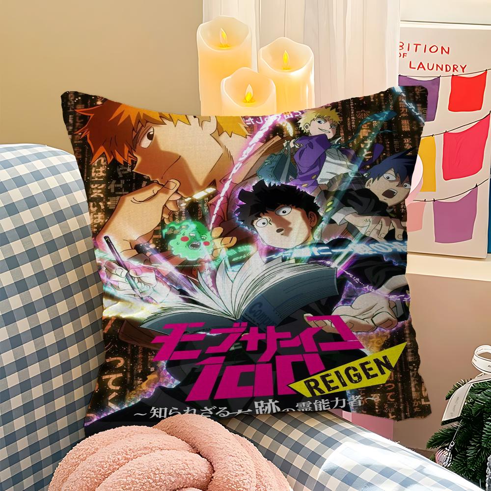 Mob Psycho 100 Personalisierte Kissenstaubabdeckung Schlafzimmer Kinder Party Dekoration Kissenbezug Geburtstag Kindergeschenk