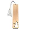 Pet Themed Bookmark Wooden Dog/Cat/Bone/Paw Carving Book Mark with Tassel Gift for Book Lovers Pet Owners
