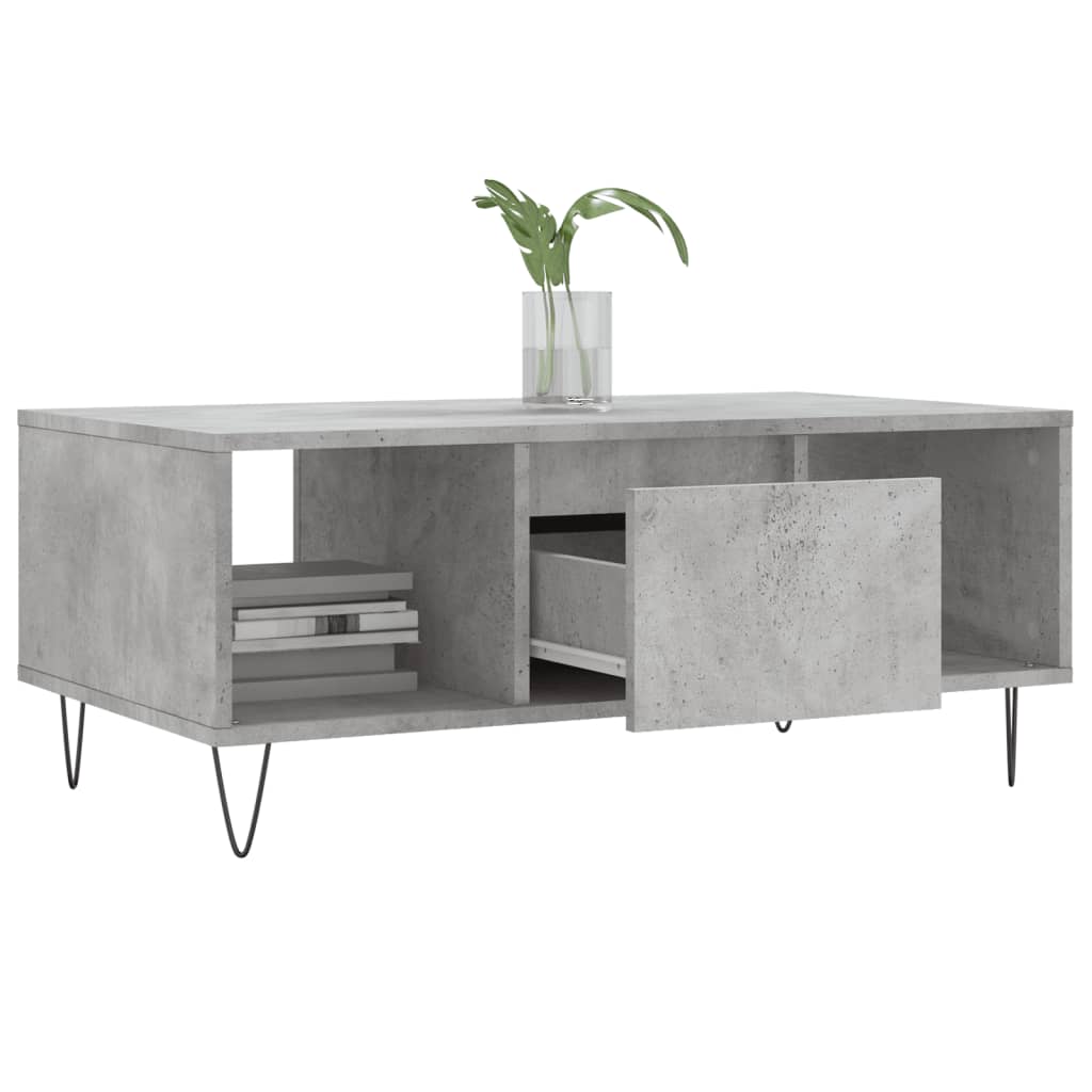  Coffee Table, Concrete Grey, 90x50x36.5 Cm