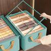 Foldable Fabric Clothes Storage Box, Multi-Purpose Closet Storage Box with Transparent Windows,  Perfect for Pants And Underwear, Covered, Tiered