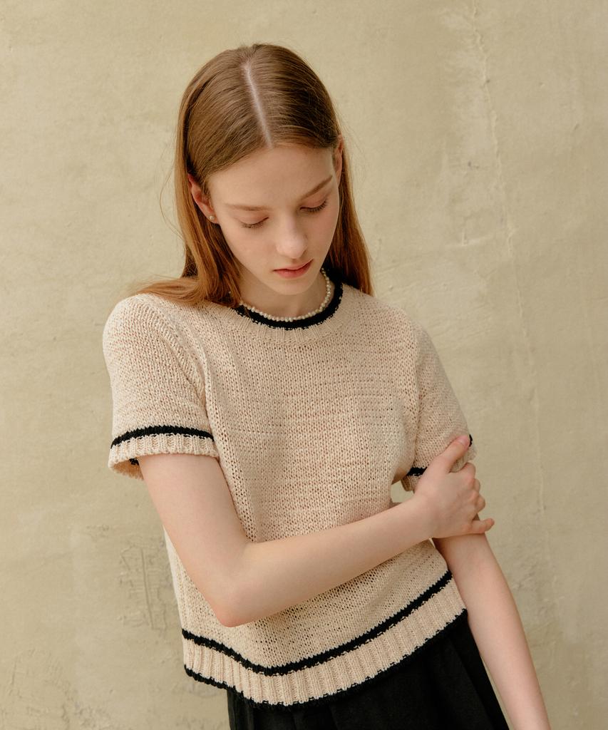 YUPPE Tape Color Knit_Ivory