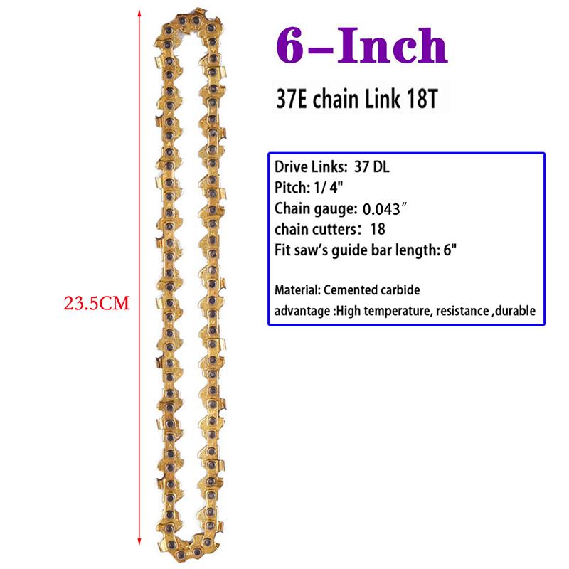 4/6  Inch Gold Chain Guide Electric Chainsaw Chains and Guide Used for Logging and Pruning Chainsaw Parts