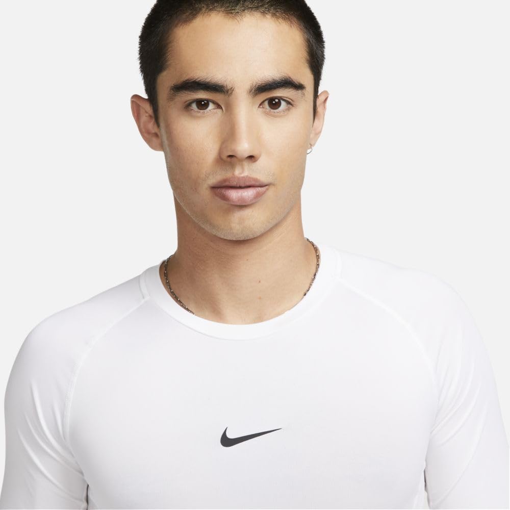 Nike Tight Long Sleeve Fitness Top FB7920 L Dri-FIT White/Black