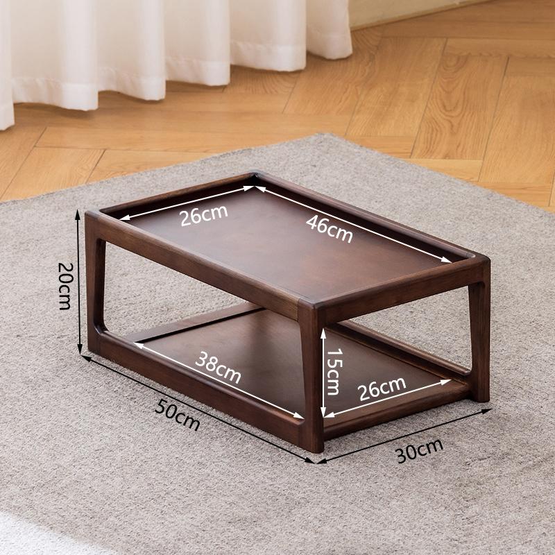 Walnut Bay Solid Wood Window Desk Mini Tea Table Traditional Louhan Bed Stand - Minimalist Space-Saving Zen Design