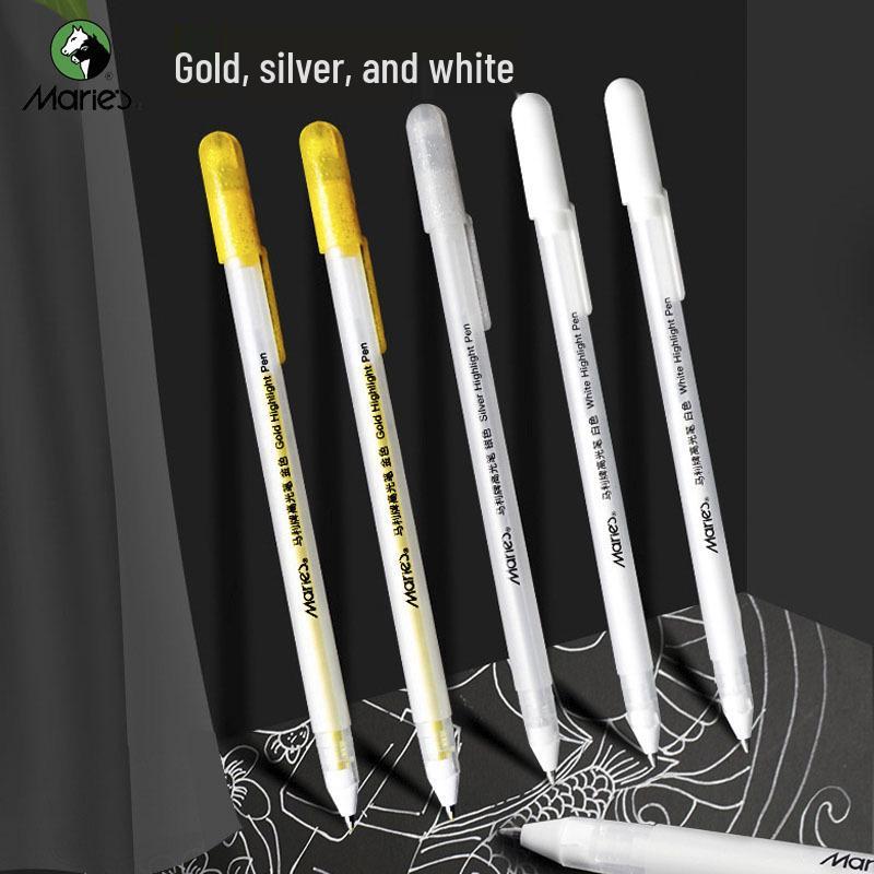 

Mali Highlighter Pen - Available in White, Silver, and Gold White 1 piece