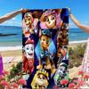 Asciugamano da Spiaggia con Stampa PAW Patrol, Asciugamano da Spiaggia Versatile Leggero Assorbente per Piscina Surf Yoga Bagno, Regalo Perfetto per Compleanno e Vacanze