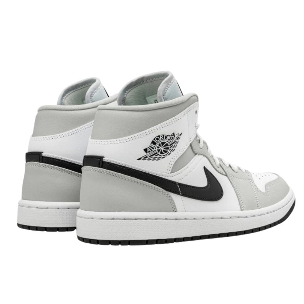 Air Jordan 1 Mid White Light Smoke Grey