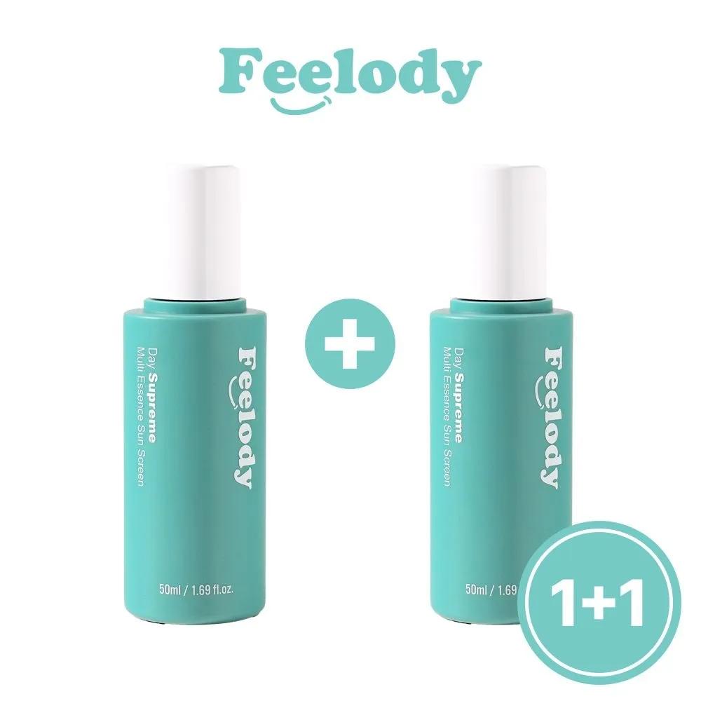 [1+1] Gentle Hyaluronic Acid Sun Essence, White Cast-Free, Non-Irritating Moisturizing Sunscreen, Teenager All-in-One 50ml + 50ml