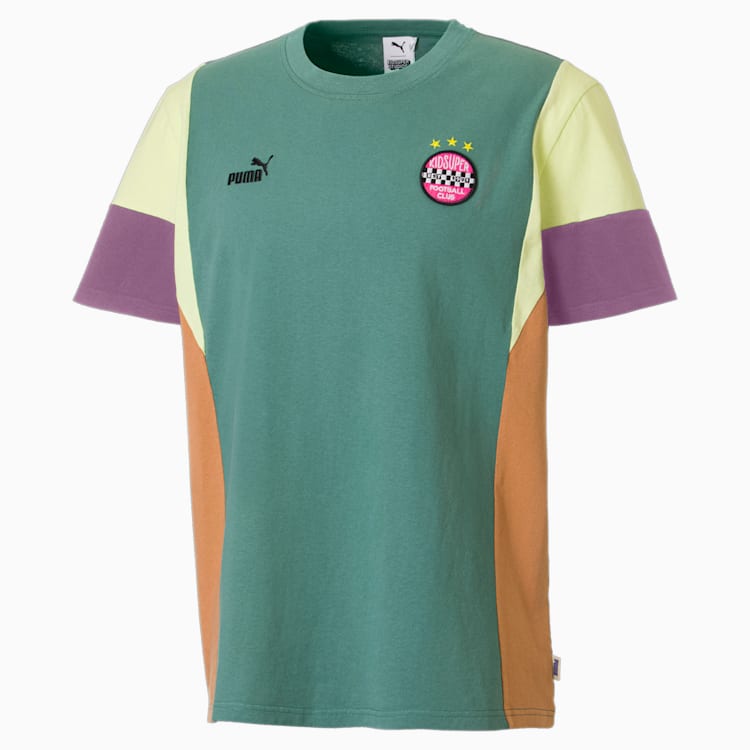 

Puma Летняя новая спортивная повседневная футболка с круглым вырезом и коротким рукавом для мужчин, цвет зеленый 530411-45 S