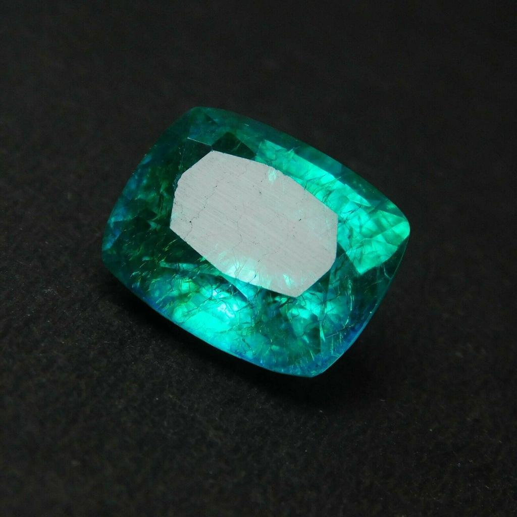 Natural 10.56 Ct Colombian Emerald CERTIFIED Cushion Cut Green Loose Gemstone m-25 008 004