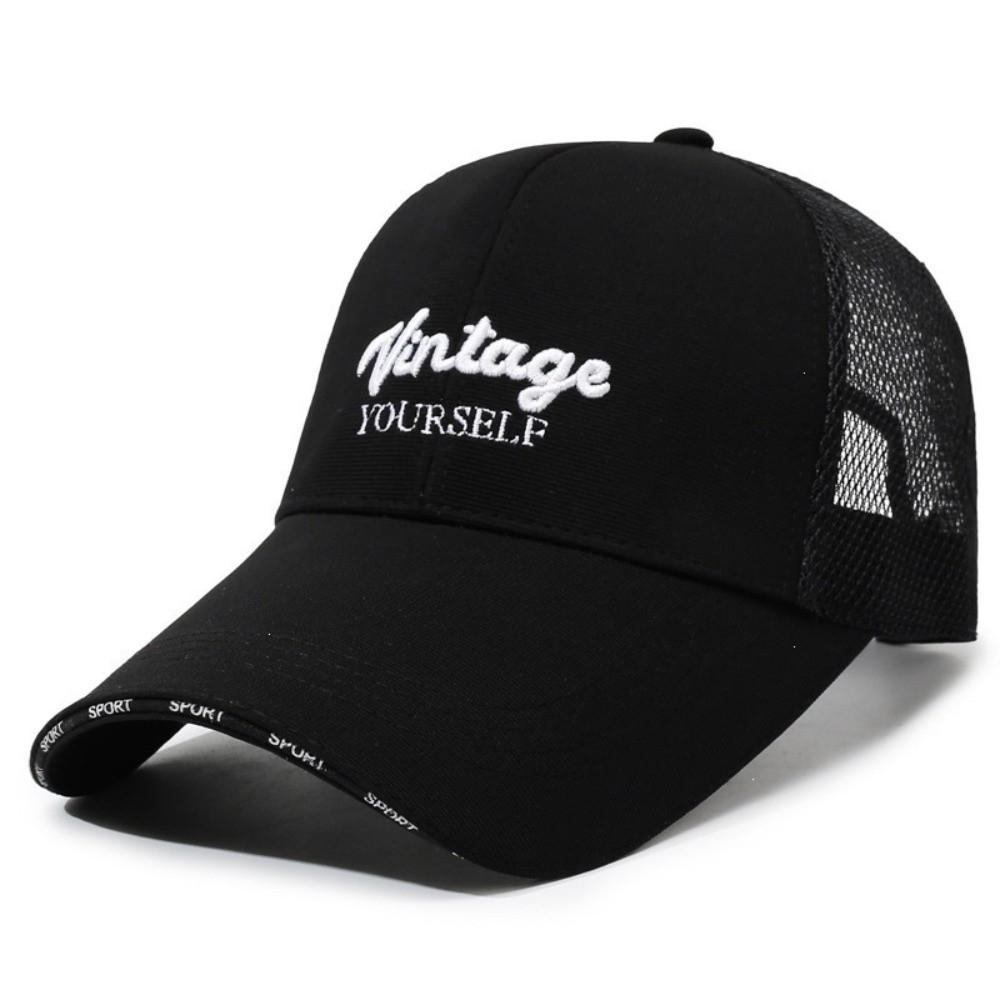Letter Embroidered Baseball Cap Breathable Peaked Cap Fashion Snapback Cap  Summer 04