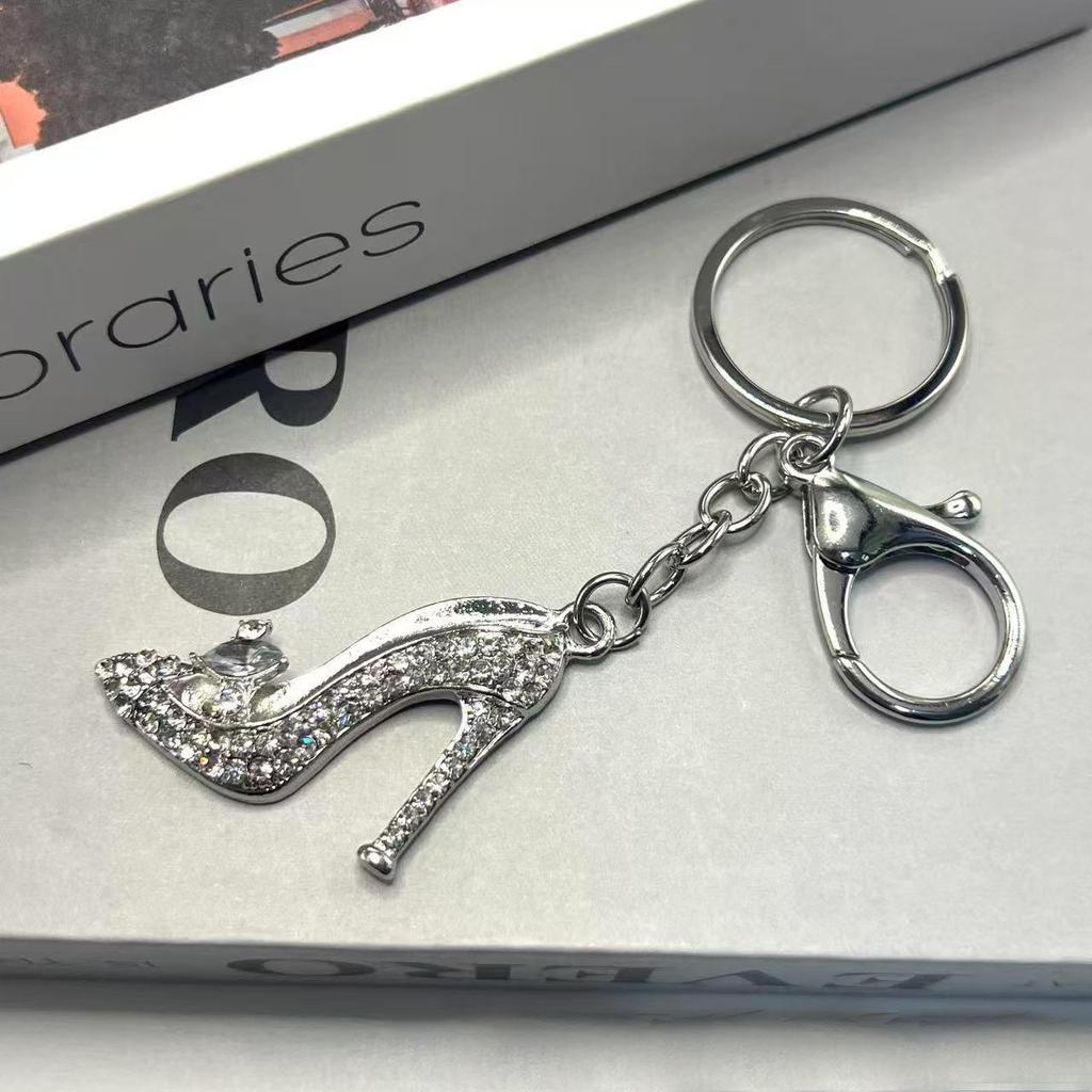 Crystal High Heel Keychain & Car Pendant with Rhinestones