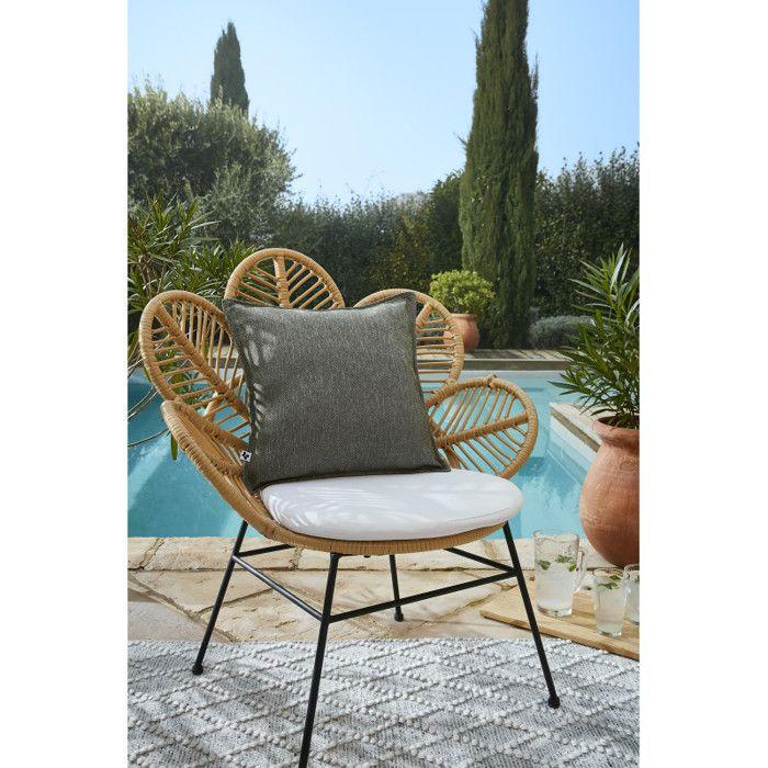 Housse de coussin "Naïa Outdoor" toutes dimensions L'effet Papillon - 45x45 - Naïa Nénuphar