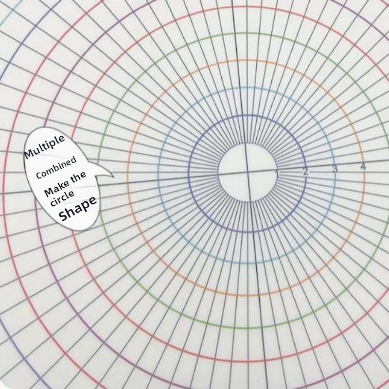 26cm Fai da te Argilla Circolare Divisore Circolare Calibro Equivalente Ceramica Sottosmalto Pad Ausiliario Strumenti per Pittura su Argilla