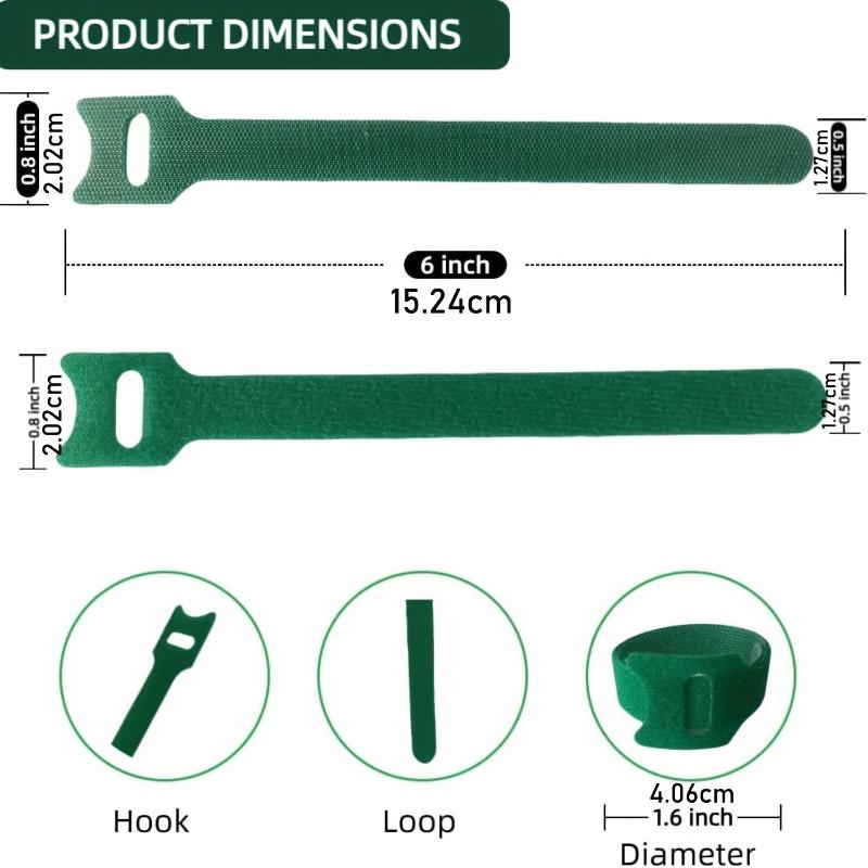100pcs Adjustable Straps Reusable Green Plant Nylon Ties for Climbing Plants and Gardening Support